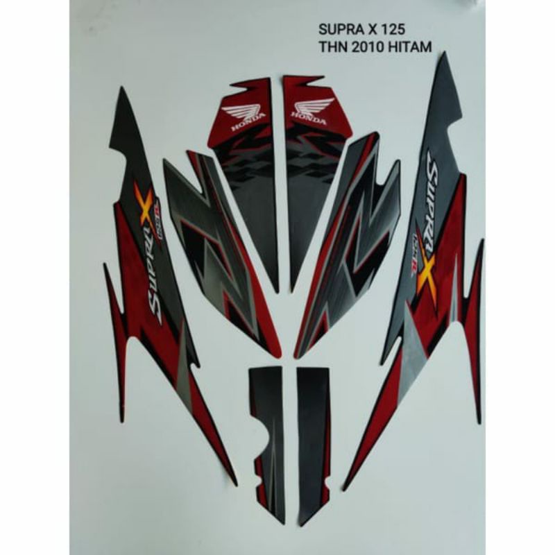 STRIPING SUPRA X 125 R 2010 HITAM, striping honda supra x 125 r tahun 2010 hitam