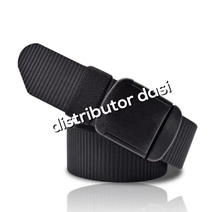 ikat pinggang kanvas nylon hitam navy hijau cream Anti Metal Detector Gesper sabuk Anti XRay oval