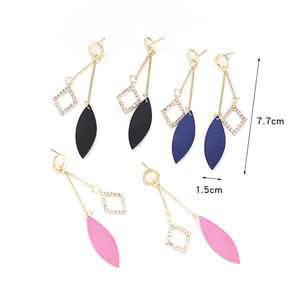 anting wanita model daun warna warni harga termurah fashion wanita