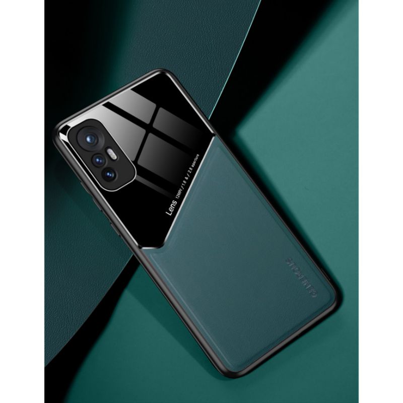 Case Xiaomi 12 Lite 5G Leather Texture Pixel Glass Casing Xiaomi 12 Lite 5G Cover