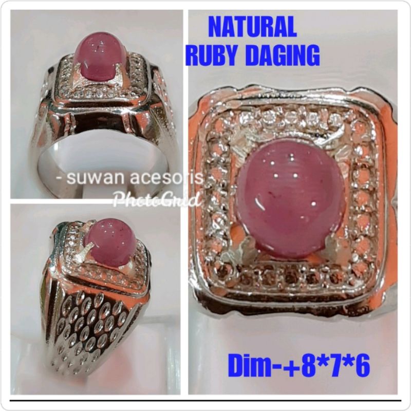 NATURAL BATU PERMATA RUBY DAGING B42