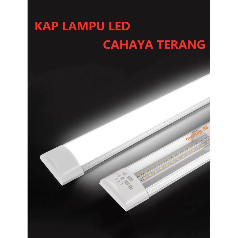 LAMPU NEON LED TL PANJANG/TABUNG 18W/36W 60CM/120CM CAHAYA PUTIH ALUMINIUM