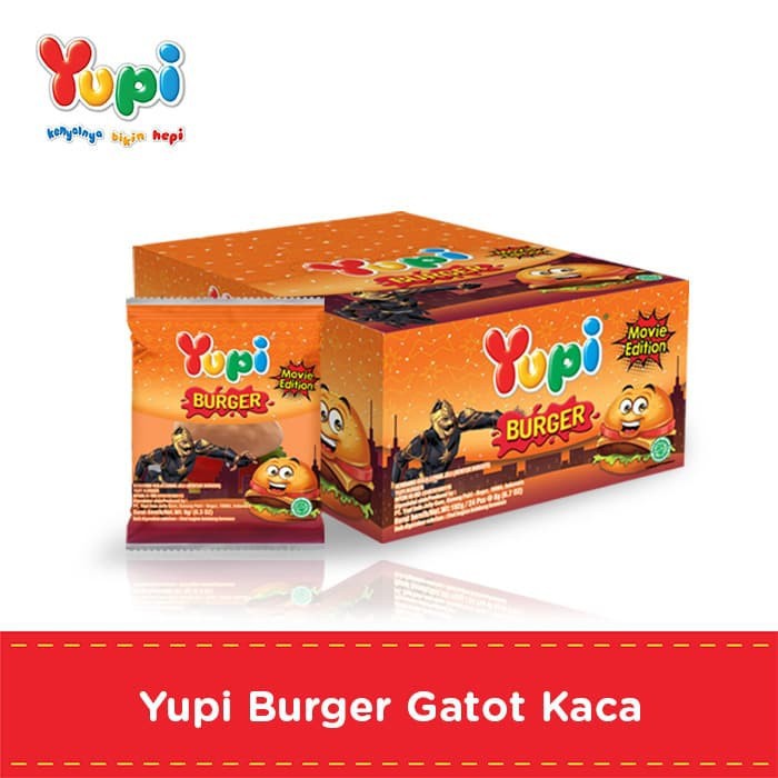 

PERMEN YUPI BURGER MOVIE EDITION 1 PAK 24PCS @8G