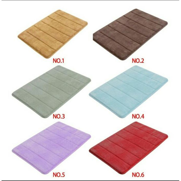 [[BISA COD]] Karpet/Keset untuk Kamar Mandi bahan busa-Anti Slip - Merah