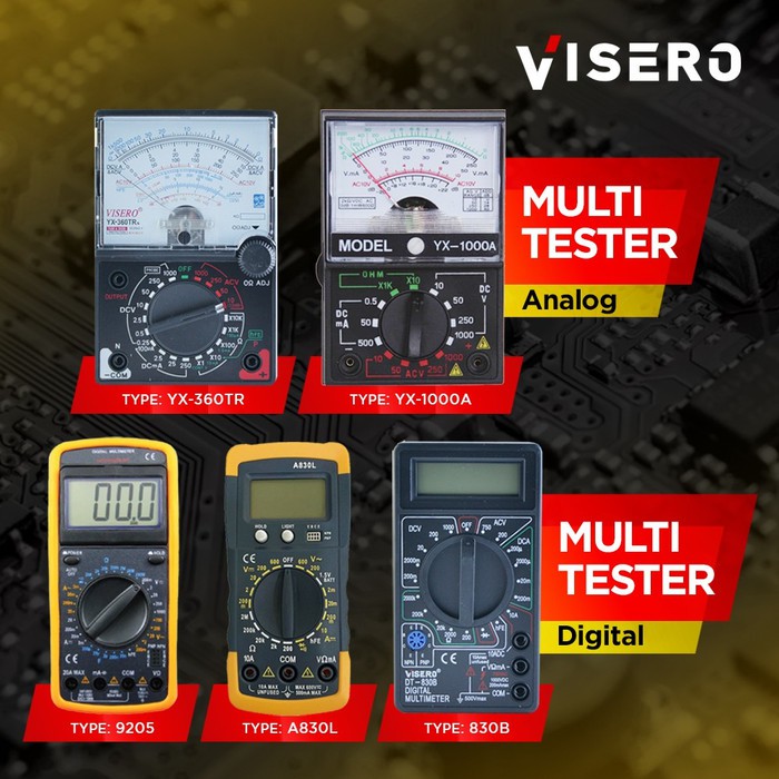 Multitester/ Avometer/ Multimeter Digital Visero Yellow (DT-830B)