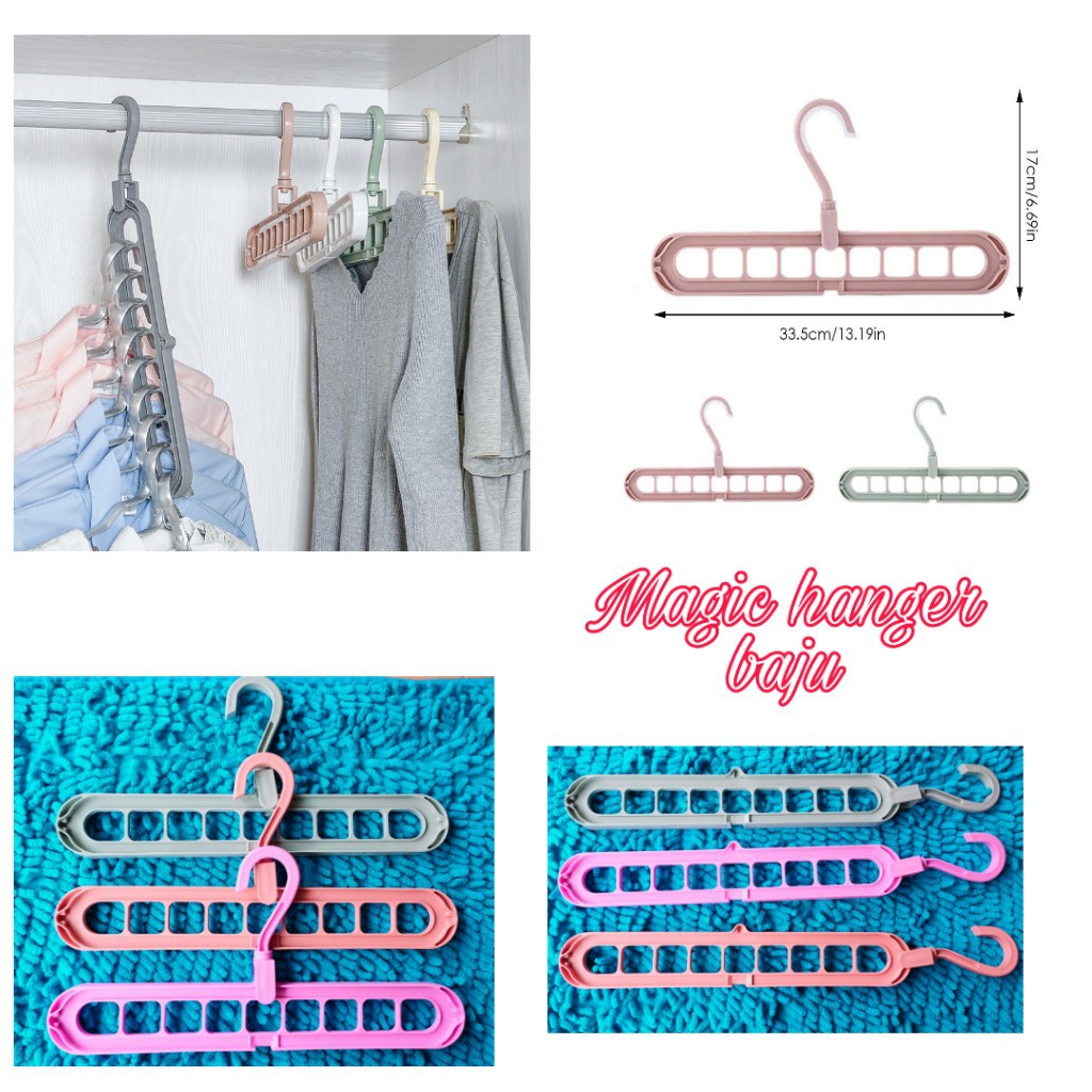 hanger magic baju  hanger baju  gantung ajaib Shopee  