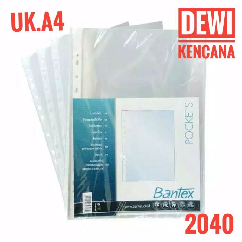 

PP Pocket A4/F4 Bantex A4 2040/F4 8843