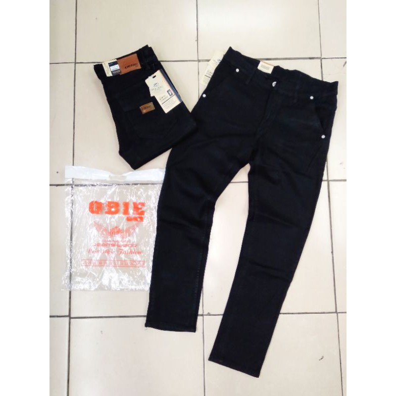 Celana panjang pensil hitam softjeans/Celana panjang skinny slim hitam panjang pria