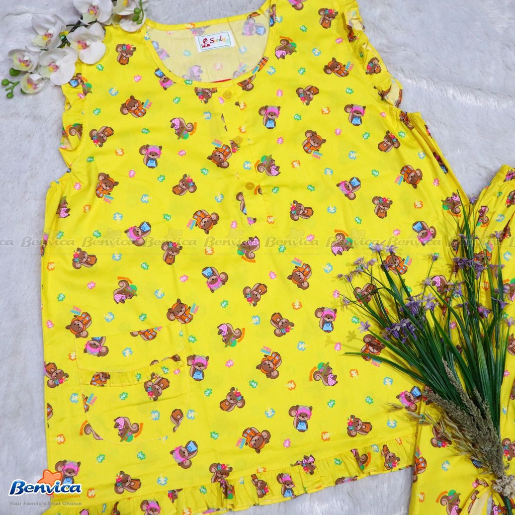 BAJU TIDUR CELANA PENDEK (3/4) 3L SUNLY - A