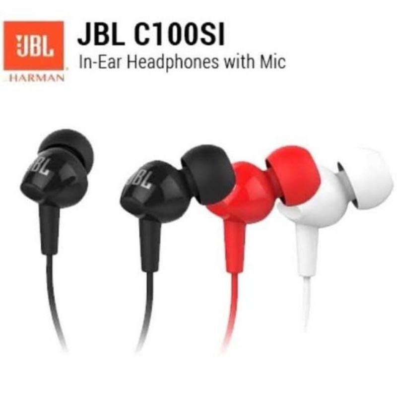 Original JBL C100SI Pure Bass Earphone Excellent Sound Quality Headset