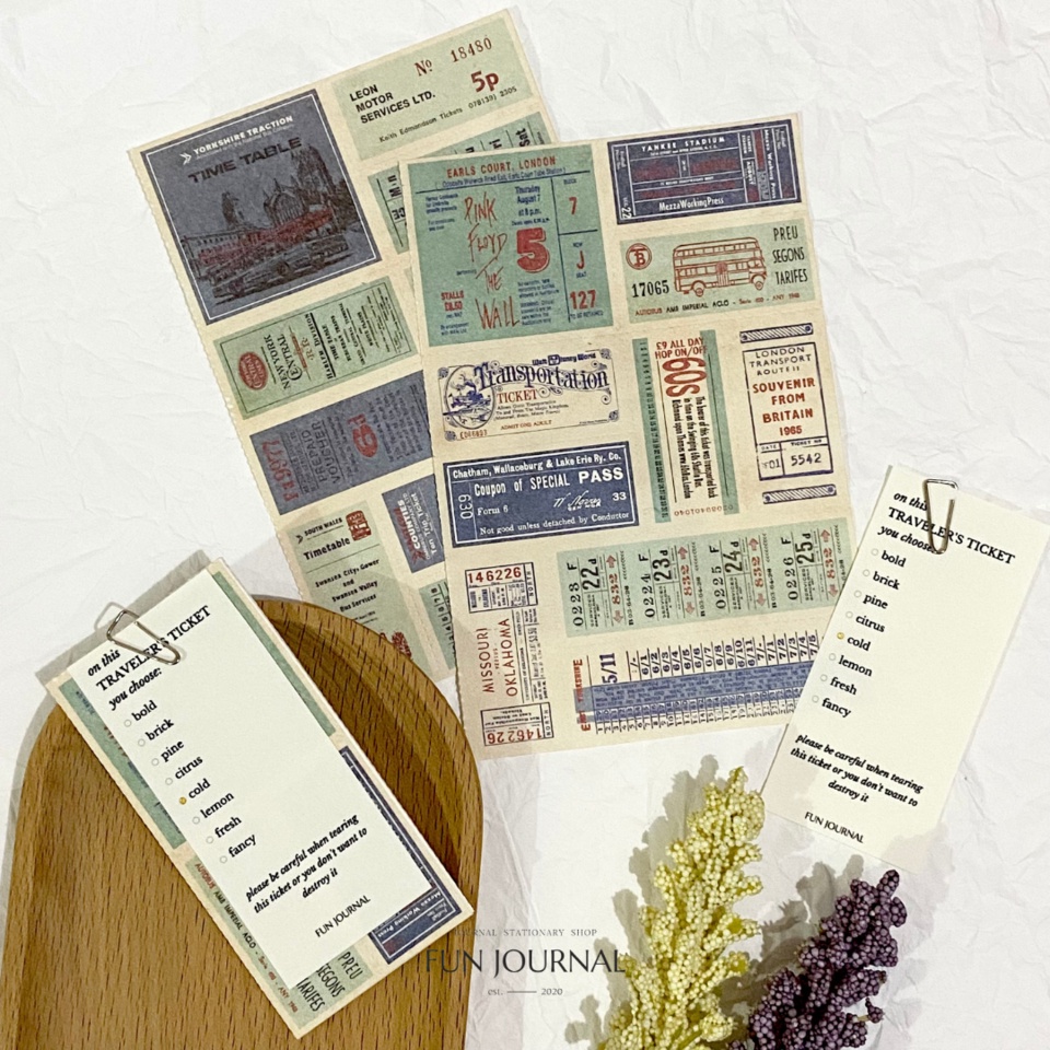 

ON THIS TRAVELER'S TICKET VINTAGE PAPER UNTUK JURNAL JOURNAL PLANNING PLANNER SCRAPBOOK DIY BUJO