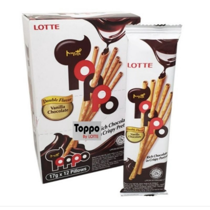 

Lotte toppo vanila coklat 17gr x 12