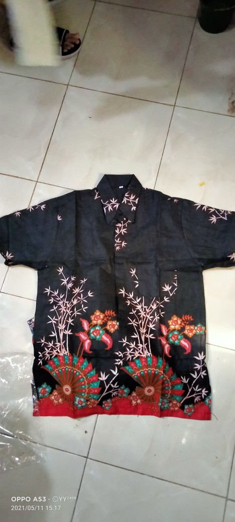 Batik Couple Keluarga Gamis M L Xl Xxl Xxxl Motif Kipas