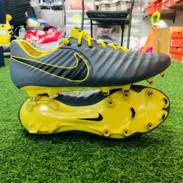 nike tiempo grey and yellow