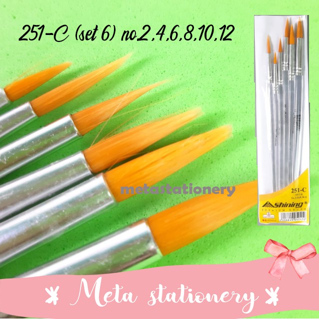 

Kuas Gambar / Lukis - Paint brush Shining set 251-C (6pc)