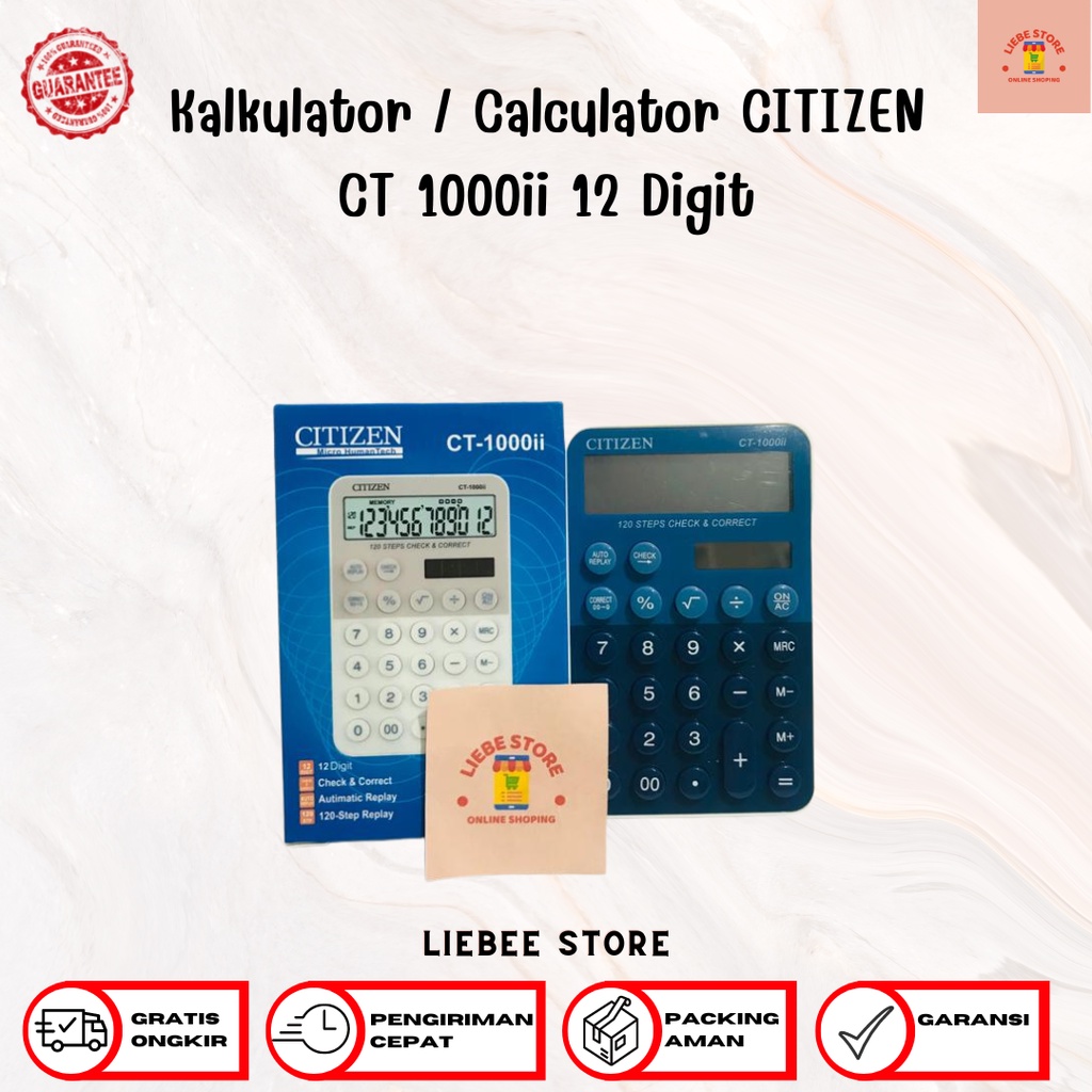 

Kalkulator / Calculator CITIZEN CT 1000ii 12 Digit