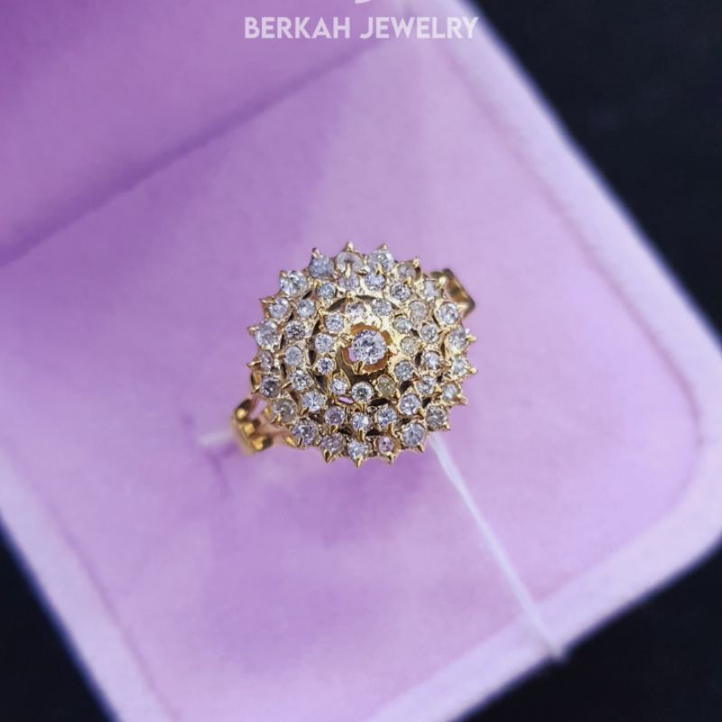 Cincin borobudur emas berlian asli natural diamond sertifikat