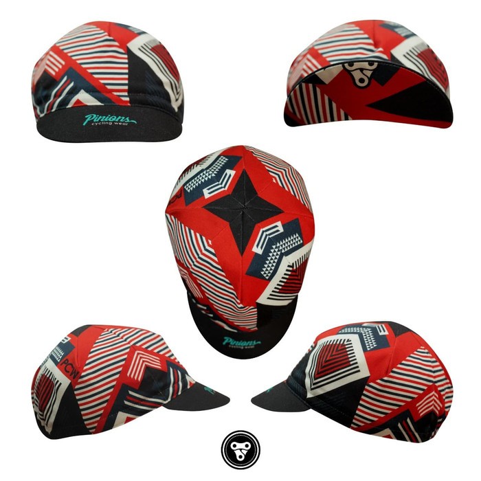 Pinions Cycling Caps cap topi sepeda - RED NAVAJO