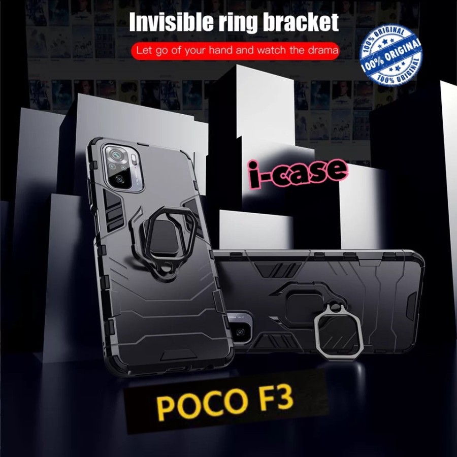Case Poco f3 iRon Armor iRing - casing cover Xiaomi Poco F 3