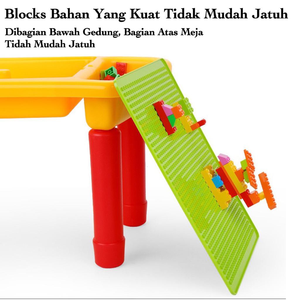 [MS]Mainan Anak Balok susun Meja Dan Bisa Jadi Meja Belajar / Mainan Anak Susun Balok