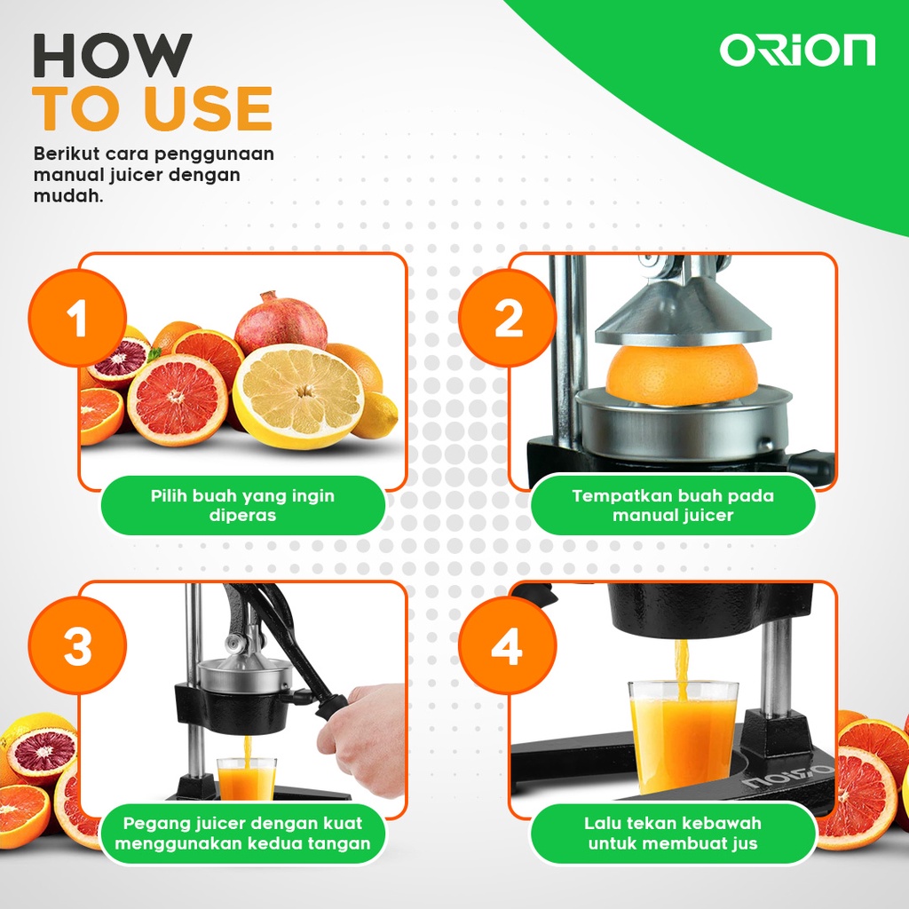 Orange Juicer/ Alat Peras Jeruk/ Press Jeruk - Orion MJ1158