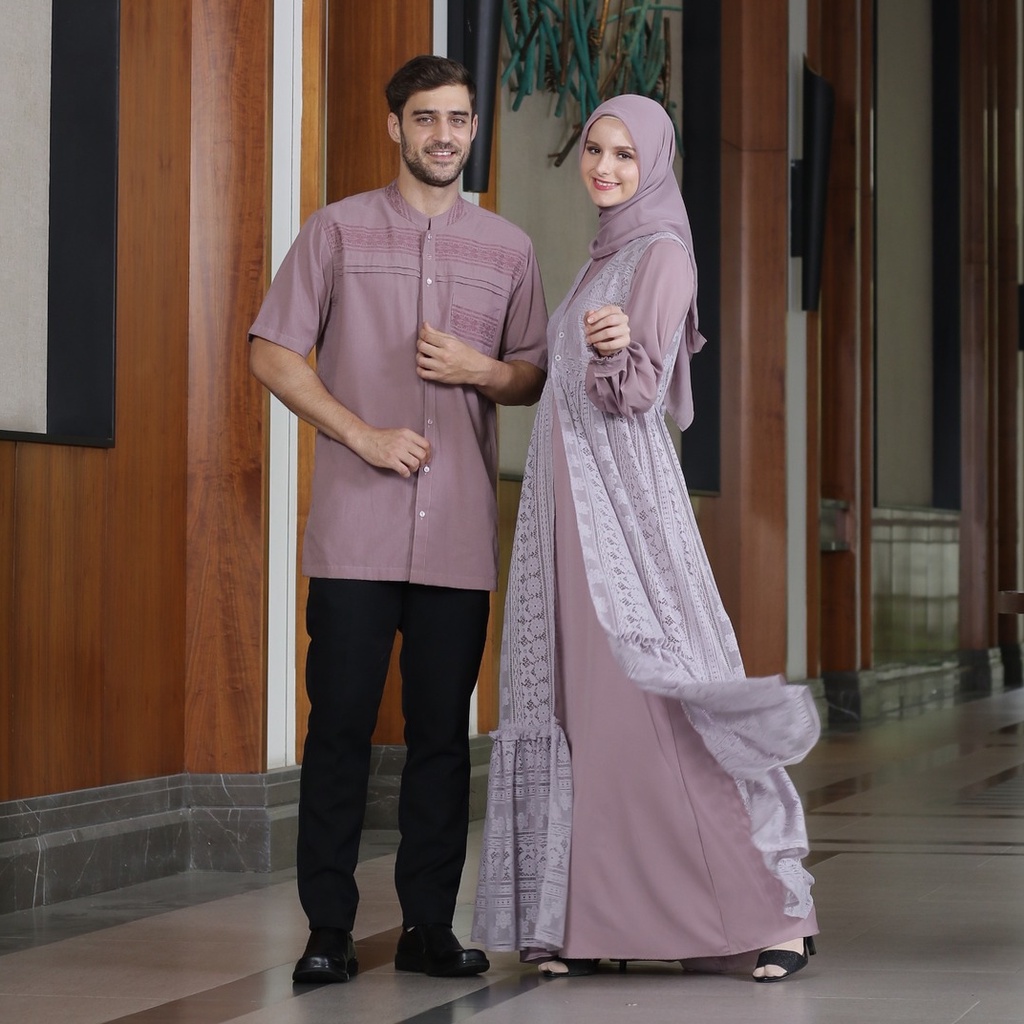 BAJU SARIMBIT KELUARGA TERBARU 2022 / SARIMBIT ETHICA COUPLE 147 ROSE TAN / SARIMBIT COUPLE KELUARGA