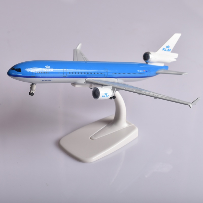 Klm MD11 Miniatur Diecast Pesawat Terbang Royal Dutch Bahan Metal Untuk Koleksi