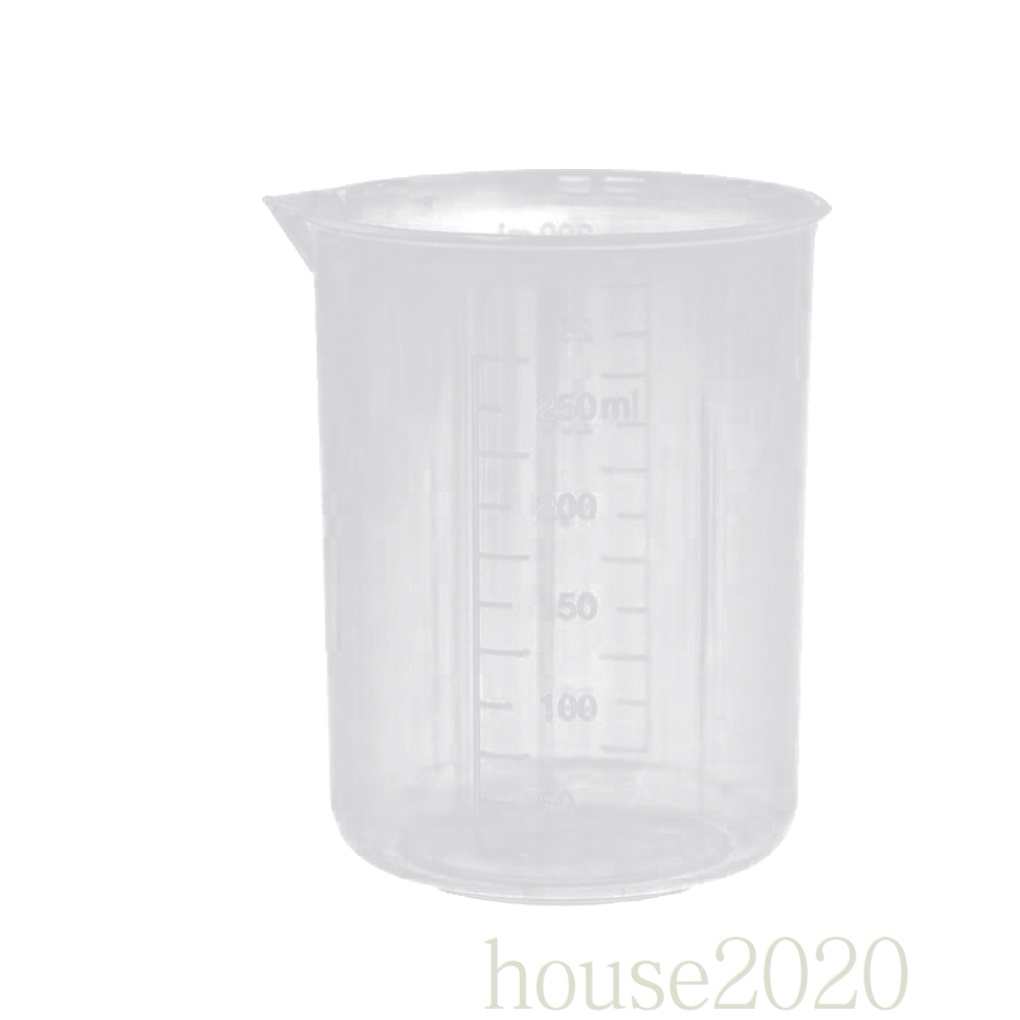 [HOUSE2020]Measuring Cup Plastic Scale Measure Jug Kitchen Measuring Container School Labor Beaker 250ML