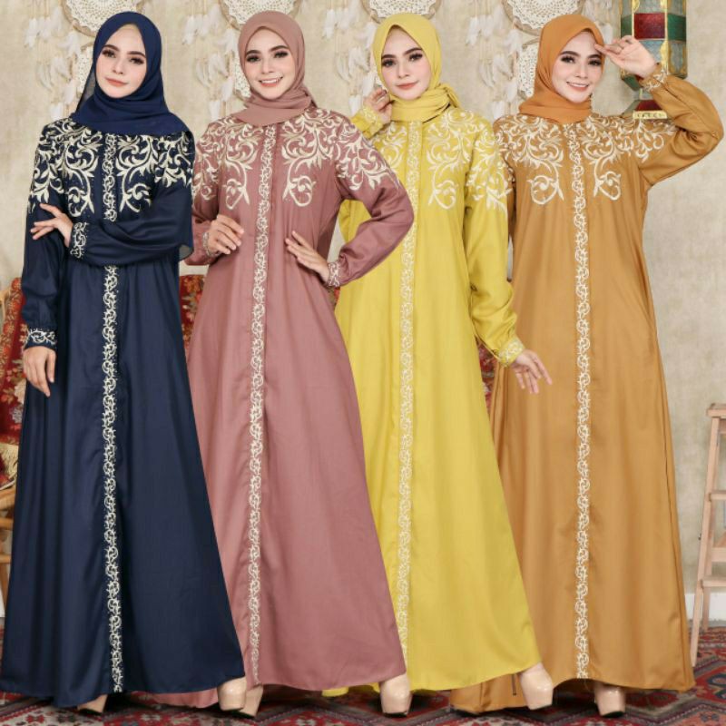 A line dress || gamis madina andini || bordir