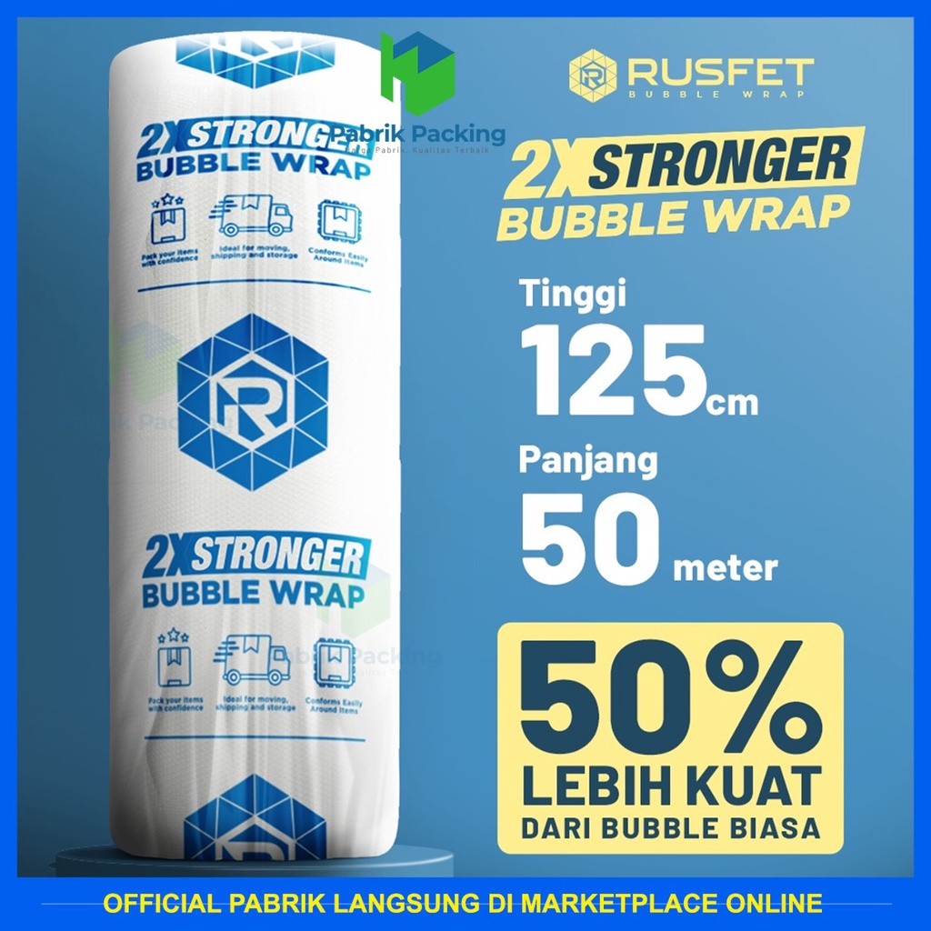 

PLASTIK BUBBLE WRAP DKM+ TEBAL BUBBLE PACKING 50 METER GROSIR TERMURAH