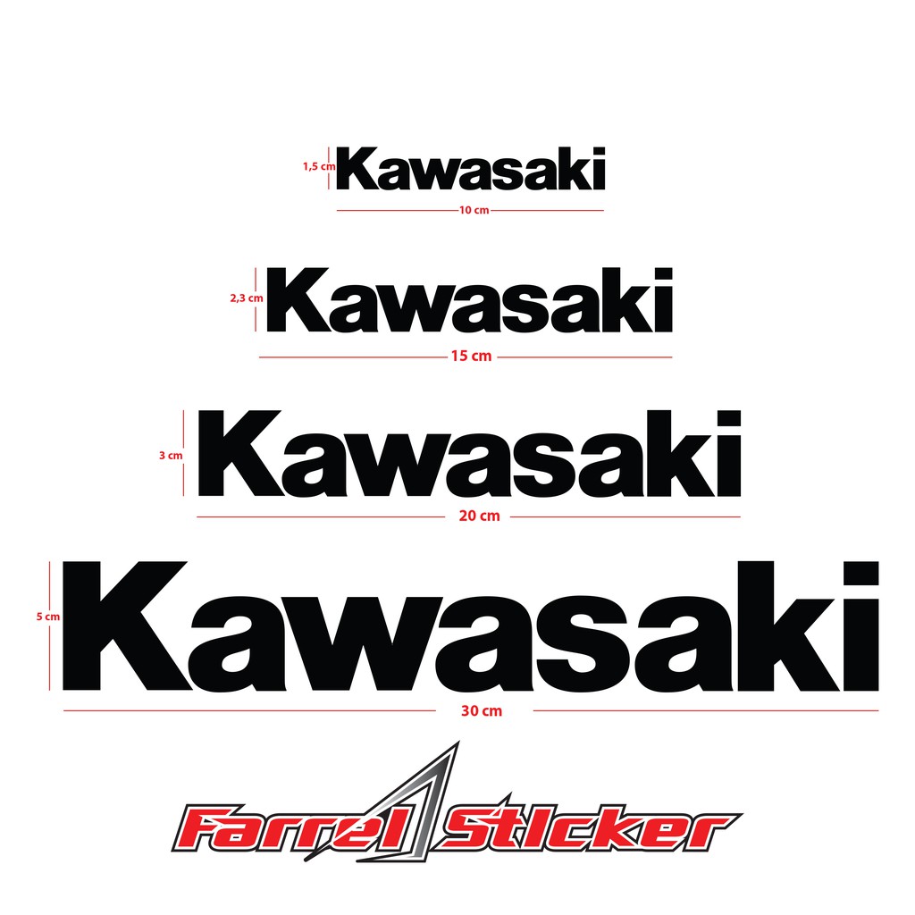 stiker KAWASAKI sticker KAWASAKI all size