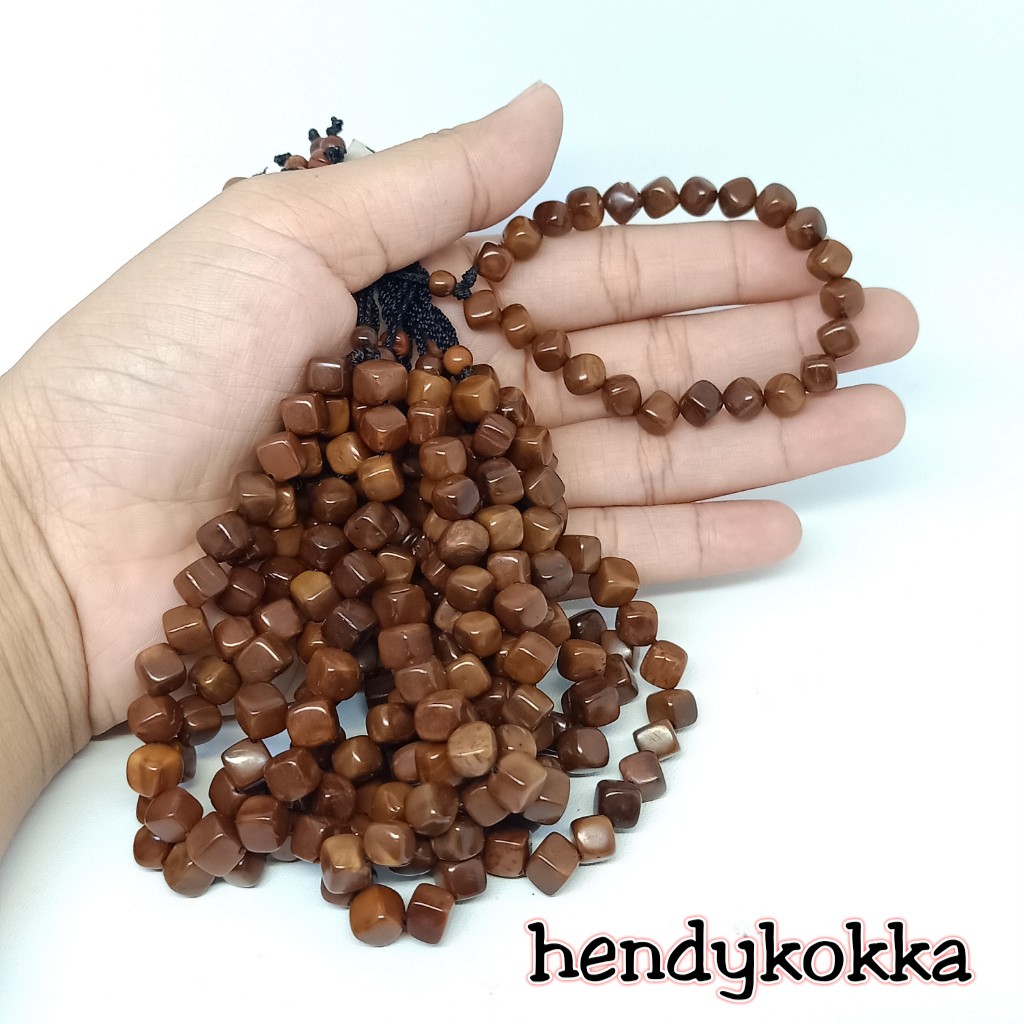 10 gelang kokka kaukah dadu 8 mm coklat