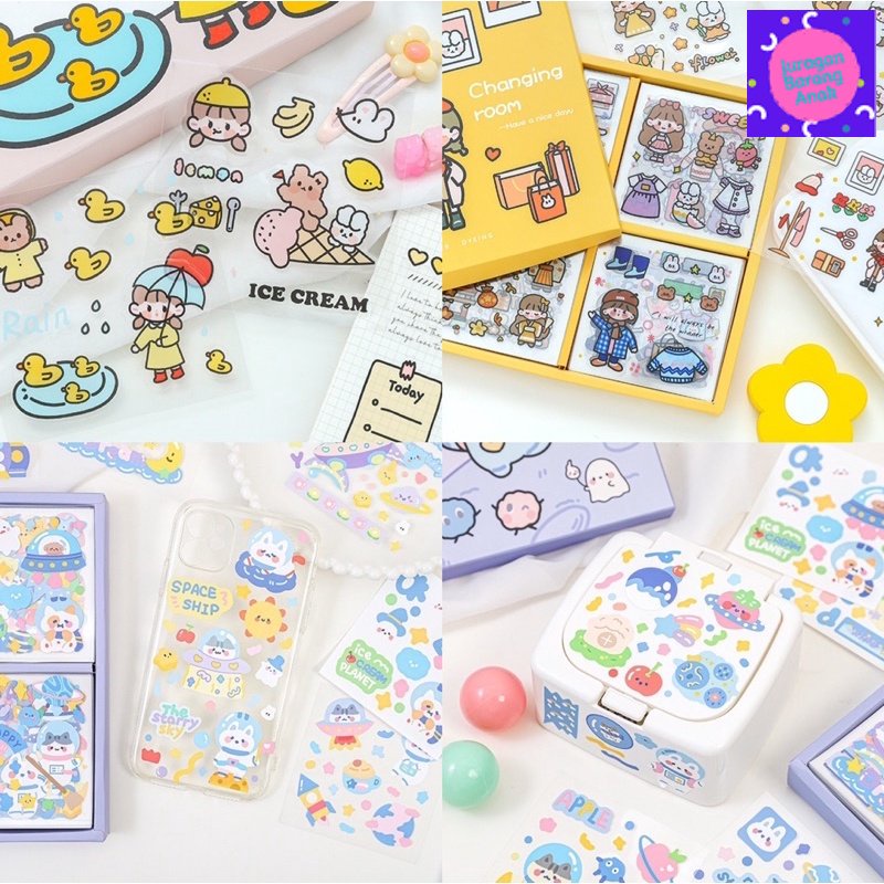 

Fun Edutoy Sticker DIY water resistant PVC 100 Stiker Tahan Air Prakarya Kado