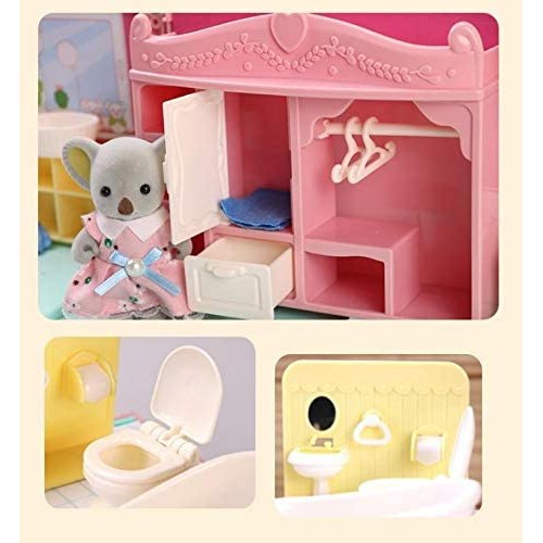 Mainan Replika Sylvanian Family Koala Bus Baby Doll House