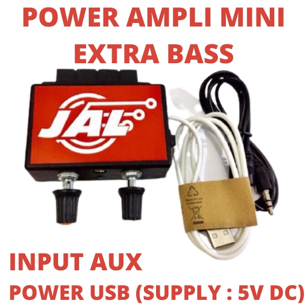 KIT POWER AMPLI MINI DC 5V SIAP PAKAI EXTRA BASS USB AUX 5VOLT 5 V VOLT AMPLIFIRE AMPLIFIER EMPLI