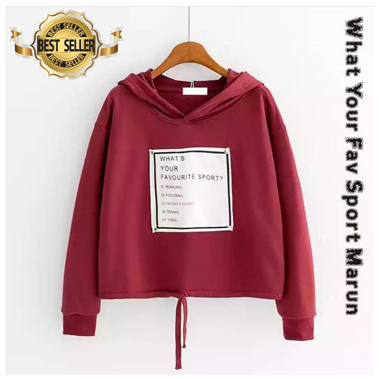 Sweater Wanita Berkualitas - What Your Fav Sport