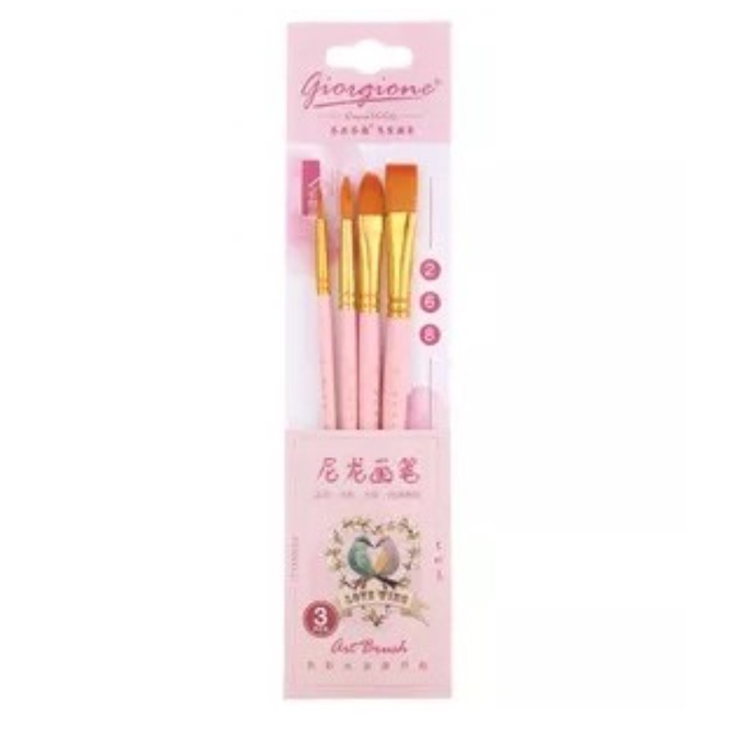 

Giorgione brush set G-148F 4pcs (bird series)- Pink