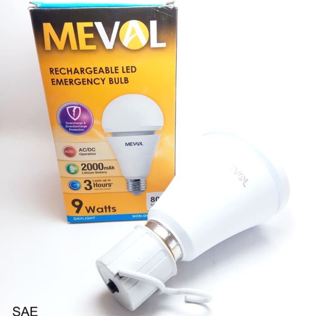 Emergency LED E27 Meval 9Watt