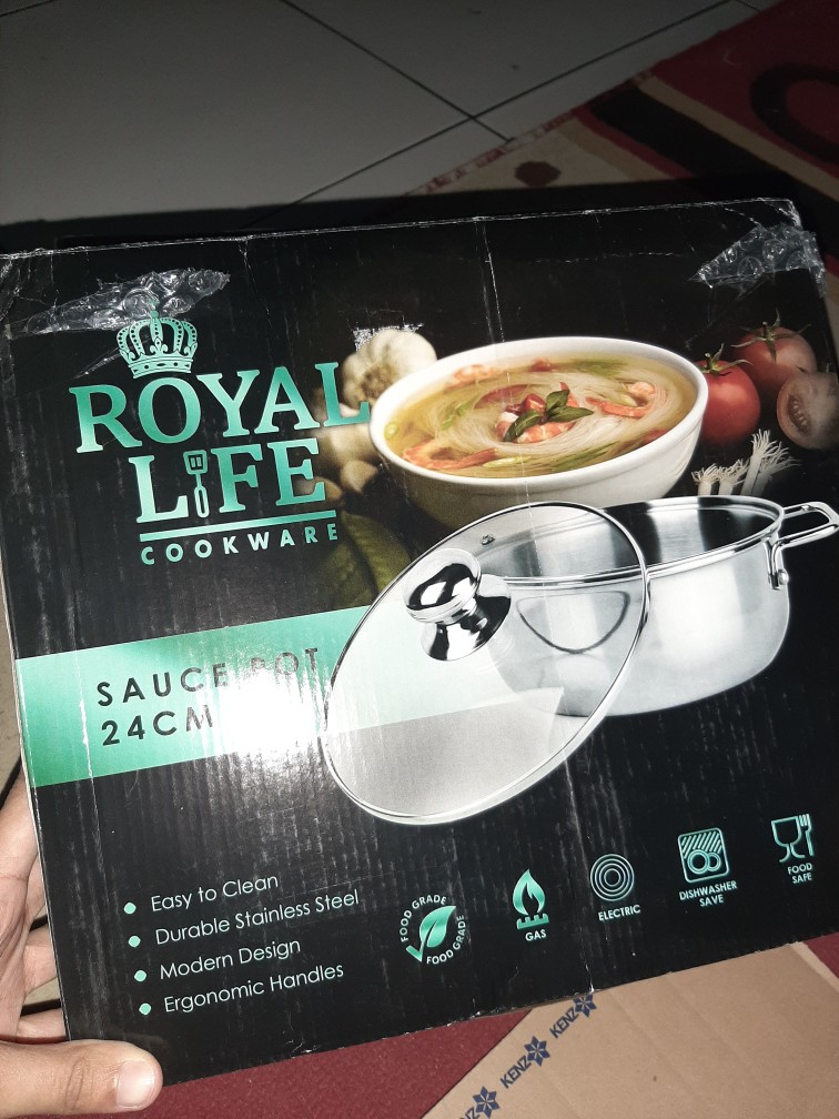 Royal Life Stainless Saucepot 24 Cm / Panci Stainless Masak [24 Cm]