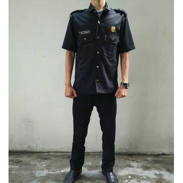 Baju Safari Security Pendek/ Safari Pendek/ Baju Stelan Safari