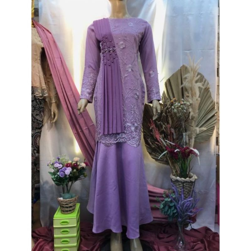 Gamis duyung selendang//gamis kondangan//gamis pesta//gamistulle mewah