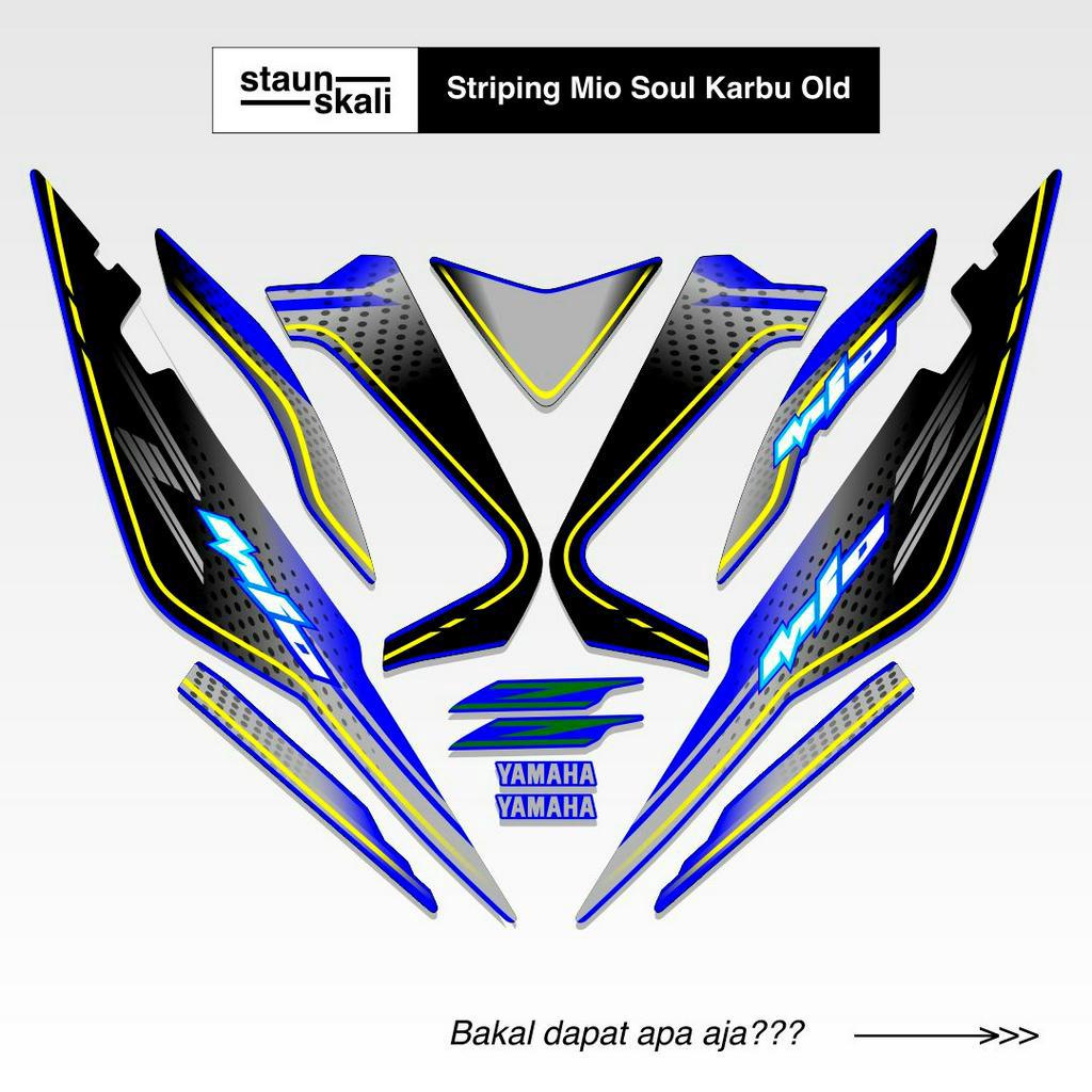 Striping Mio Soul Karbu Variasi (13) Api Custom Original Full Body 2007 2008 2009 2010 2011 2012 Lam