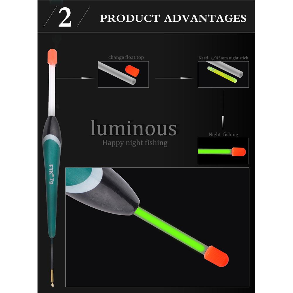 Top 5PCS Pelampung Pemikat Pancing Mengapung Mode Berfluktuasi Aneka Ukuran Cahaya Tongkat Mengapung