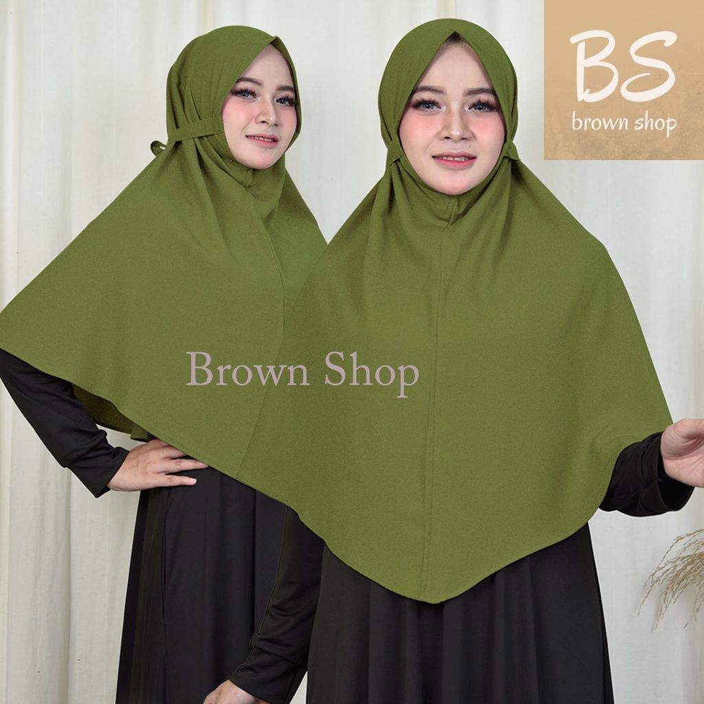 kerudung jilbab / hijab khimar bergo maryam siria tali bahan kain wollycrepe mariyam caltri premium 