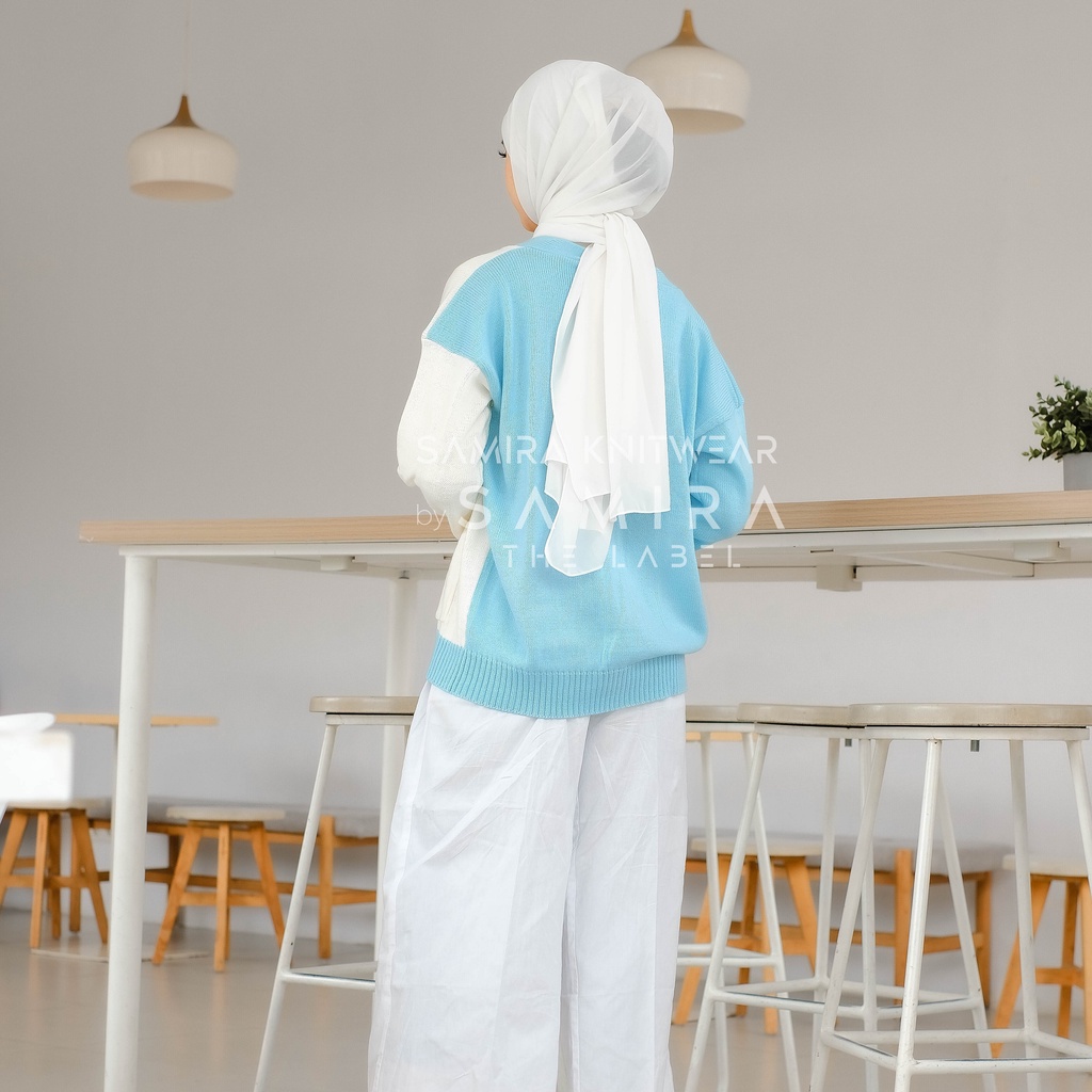 Camellia - Cardigan Rajut Wanita Two Tone Premium Tebal