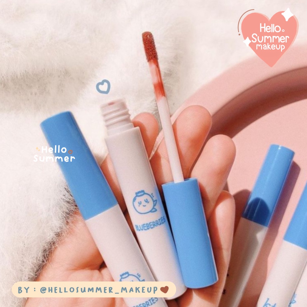 𝐌𝐀𝐓𝐓𝐄 𝐋𝐈𝐏𝐆𝐋𝐎𝐒𝐒 - KTE Blueberry Fruit Eliminate Matte Lipgloss Tahan Lama Creamy Lembut 5ml