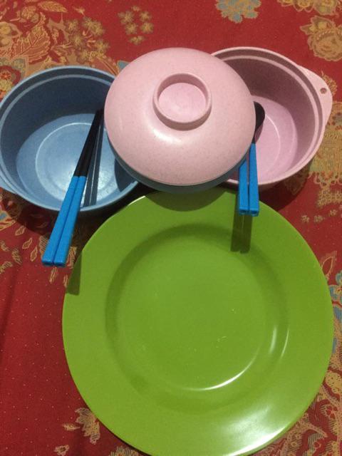 Dt.shop.medan (6pc) Golden Dragon Piring Makan Melamin Cekung [p0109]