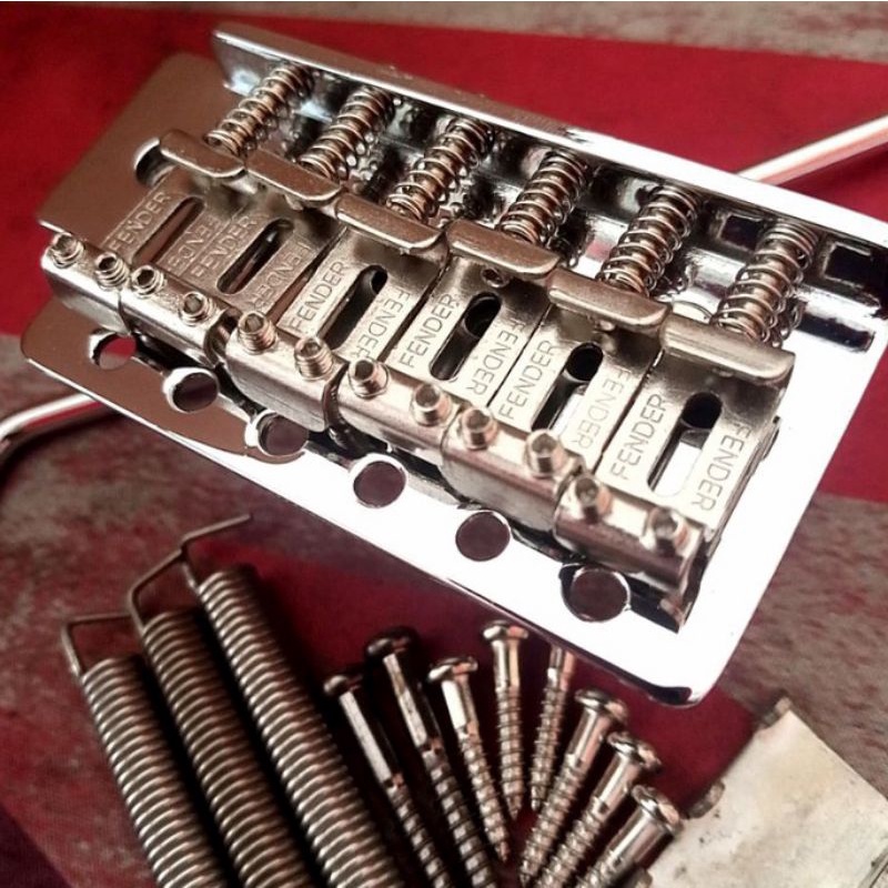 Bridge Gitar Stratocaster W/Original Saddle Fender American Vintage Chrome