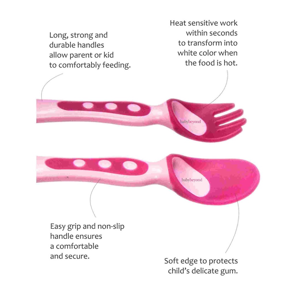 BABY BEYOND SOFT TIP HEAT SENSITIVE CUTLERY / BB1059