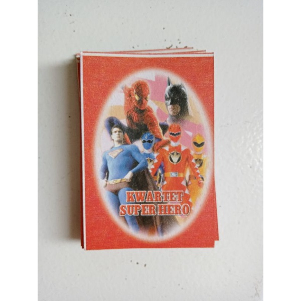 Kartu Kwartet Super Hero jadul